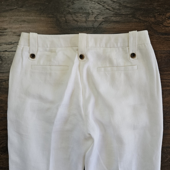 J. Crew Women's 100% Linen Pleated Pants w/ Cotton Liner Size 2 EUC - Picture 4 of 9